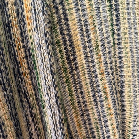 POL Women’s Boho Open Knit Long Line Fringe Trim Oversized Open Front Cardigan S - Picture 6 of 9